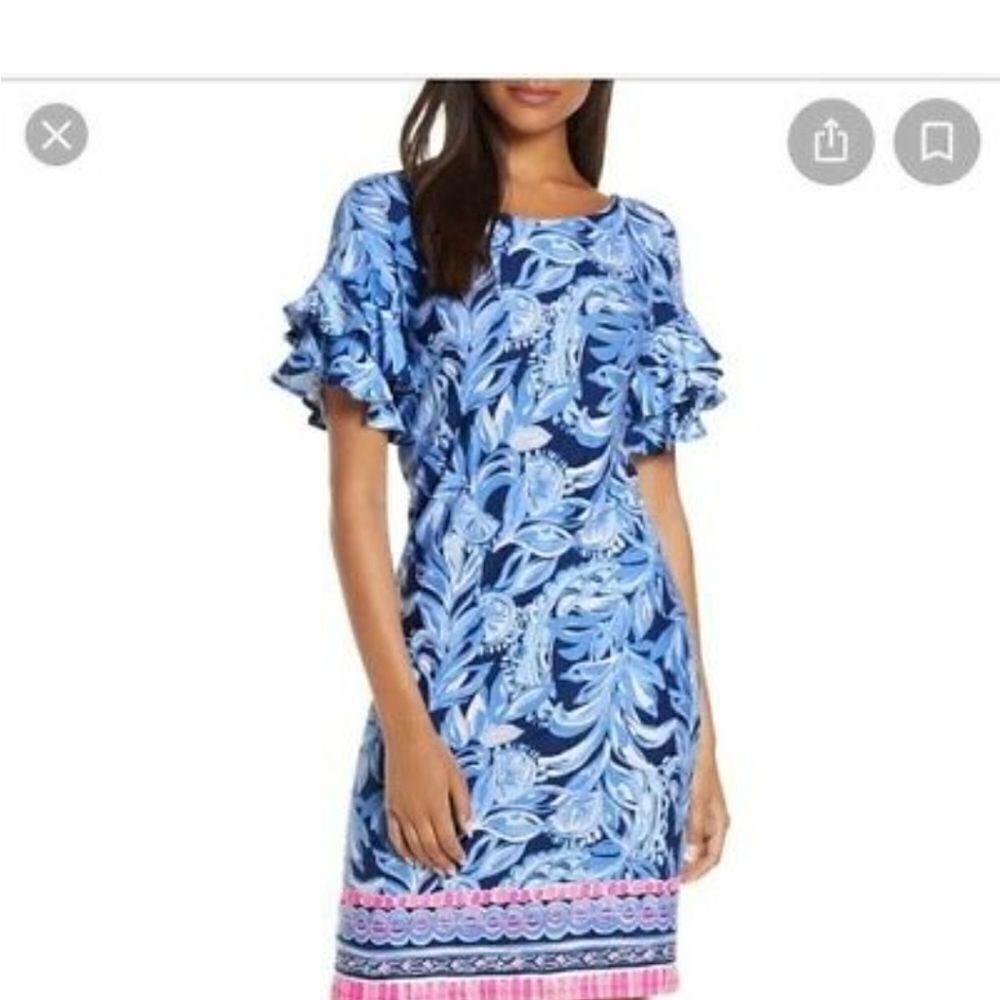 Lilly Pulitzer Dianna Dress in High Tide Navy, XXS - Picture 12 of 14